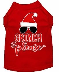 Grinch Please Screen Print Dog Shirt in Many Colors