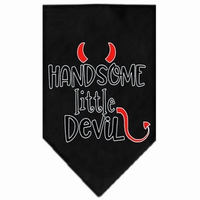 Handsome Little Devil Screen Print Bandana - Black