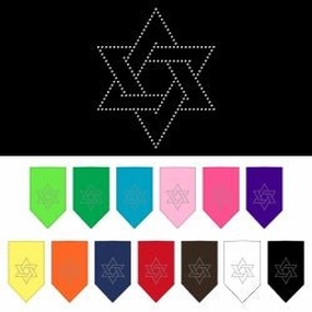 Hanukkah Star of David Rhinestud Bandana in Many Colors