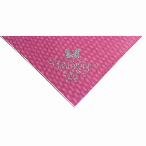 Happy Birthday Girl! Pink Polka Dot Dog Bandana