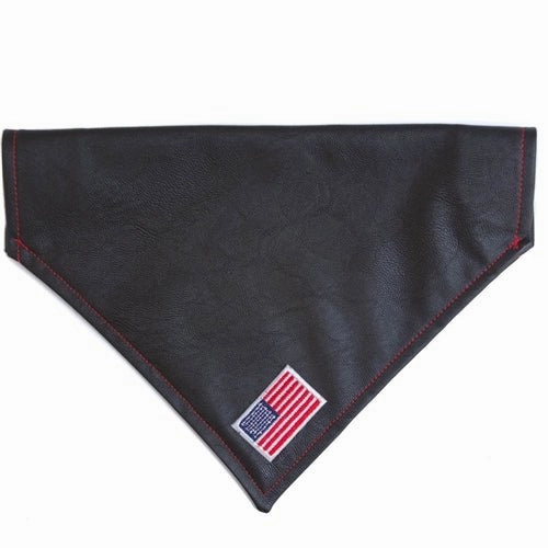 Heart & Wings USA Flag Faux Leather Dog Bandana