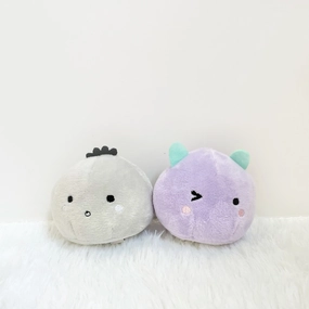 Hey Cuzzies Mochi Monsters Grey & Purpur Dog Toy