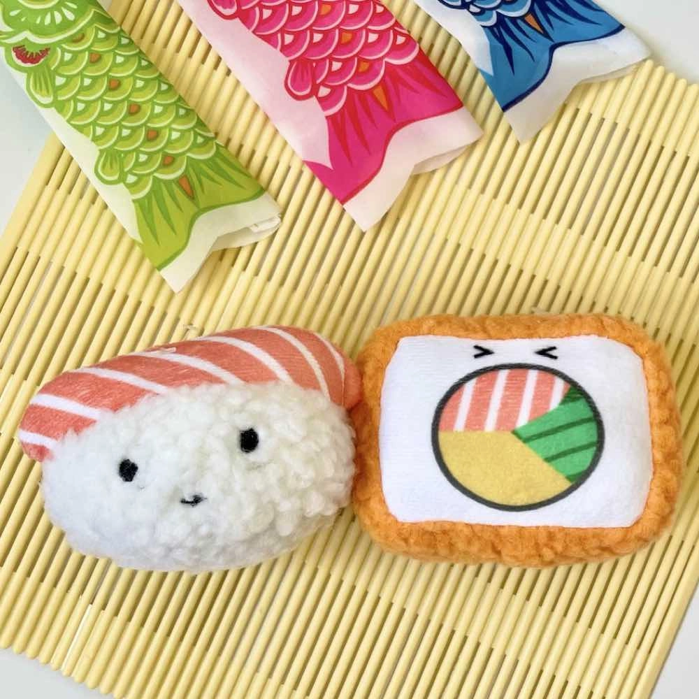 Hey Cuzzies Sushi Mochi Plush Dog Toys