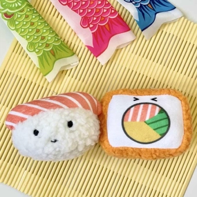 Hey Cuzzies Sushi Mochi Plush Dog Toys