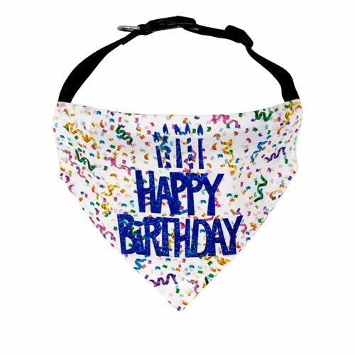 Holographic Birthday Dog Bandana