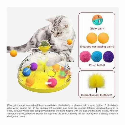 Hoopet Treasure Box Cat Windmill Mint Toy 25x25x19cm