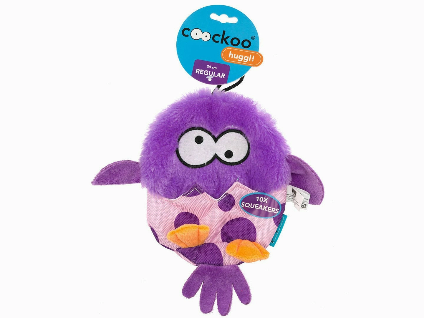 Huggl Squeakers 24x18cm purple