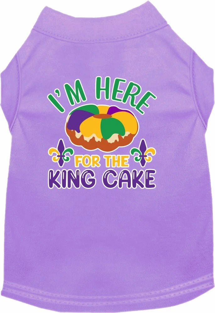 I'm Here For The King Cake Screen Print Dog Shirt in Many Colors