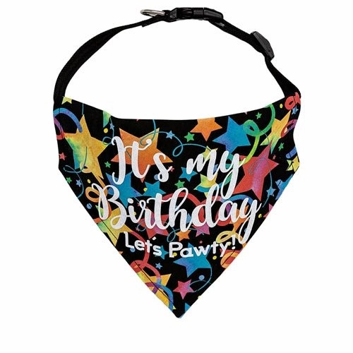 It's my Birthday Let's Pawty! Dog Bandana