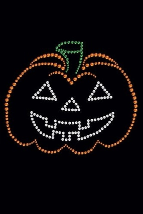 Jack-o-Lantern Outline Rhinestone Bandanas- Many Colors