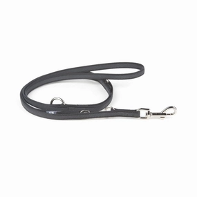 Julius-K9 Color & Gray Adjustable Leash - Black-Gray / Width 2 Cm