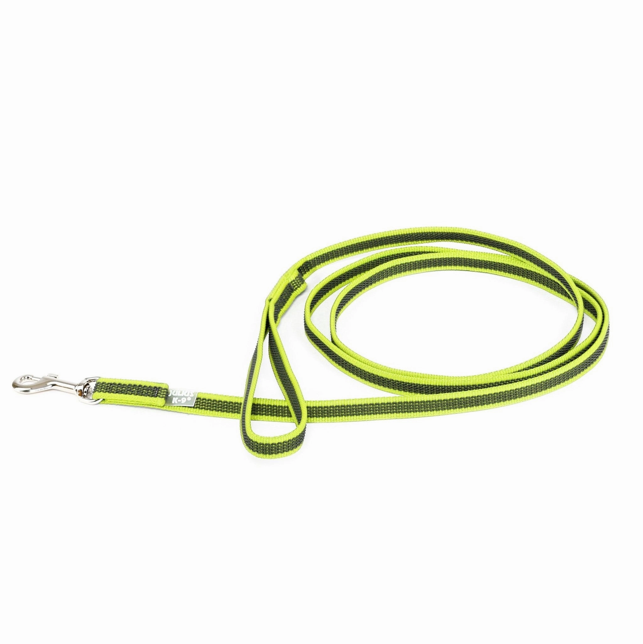 Julius-K9 Color & Gray With Handle Leash - Neon-Gray Width 1.4 Cm & Length 2 Meter
