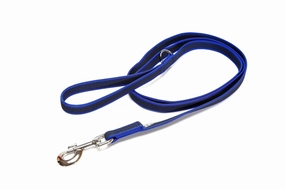 Julius-K9 Color & Gray With Handle Leash With Ring - Blue-Gray Width 2 Cm & Length 1.8 Meter