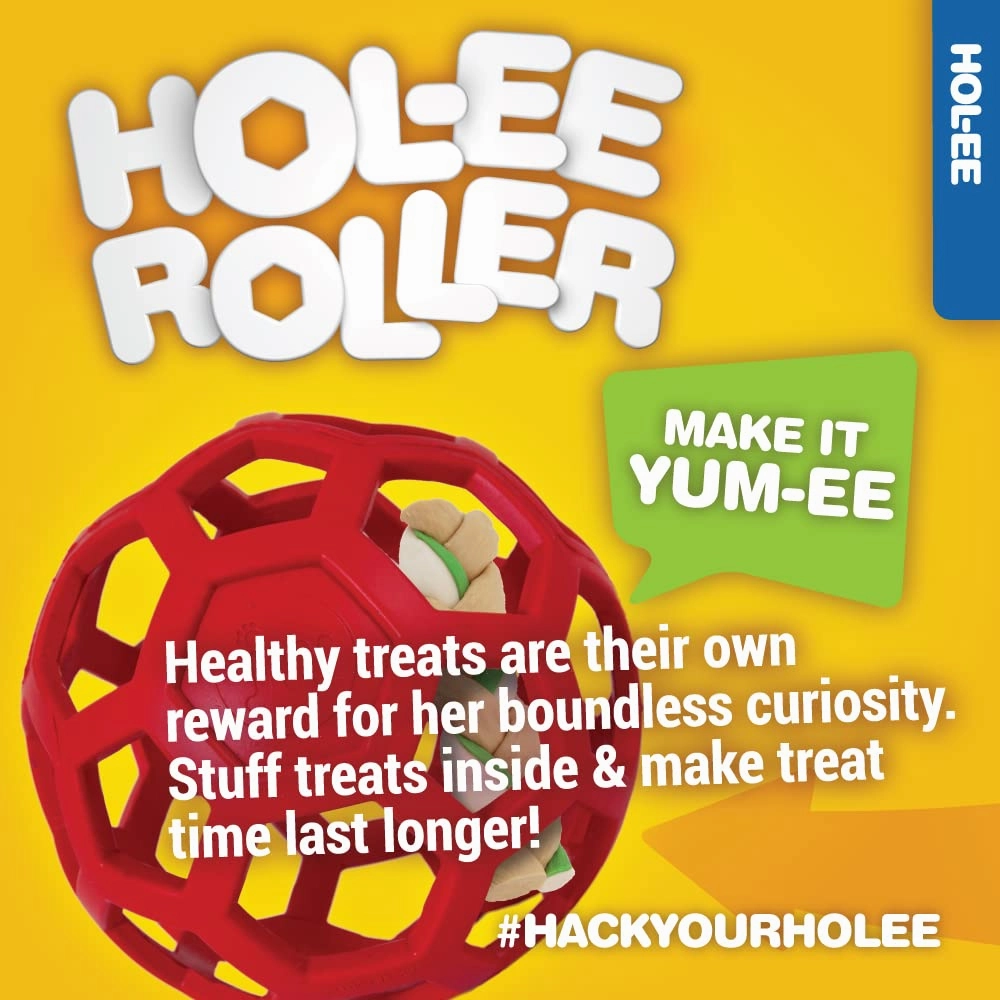 JW Hol Ee Giggler Roller Toy for Dogs (Red)