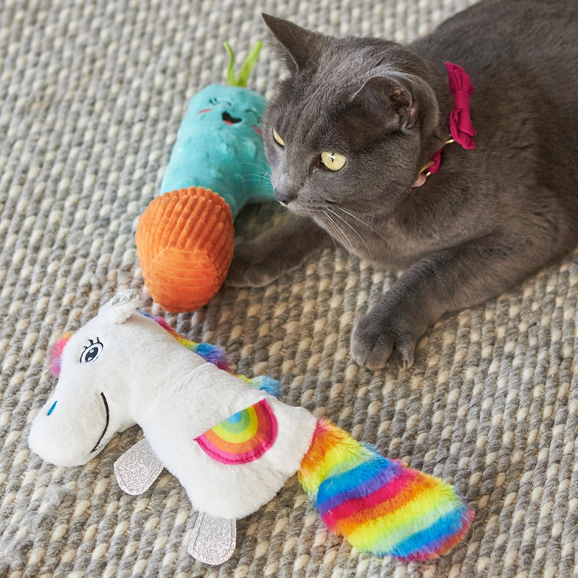 Kazoo Crinkle Unicorn Cat Toy