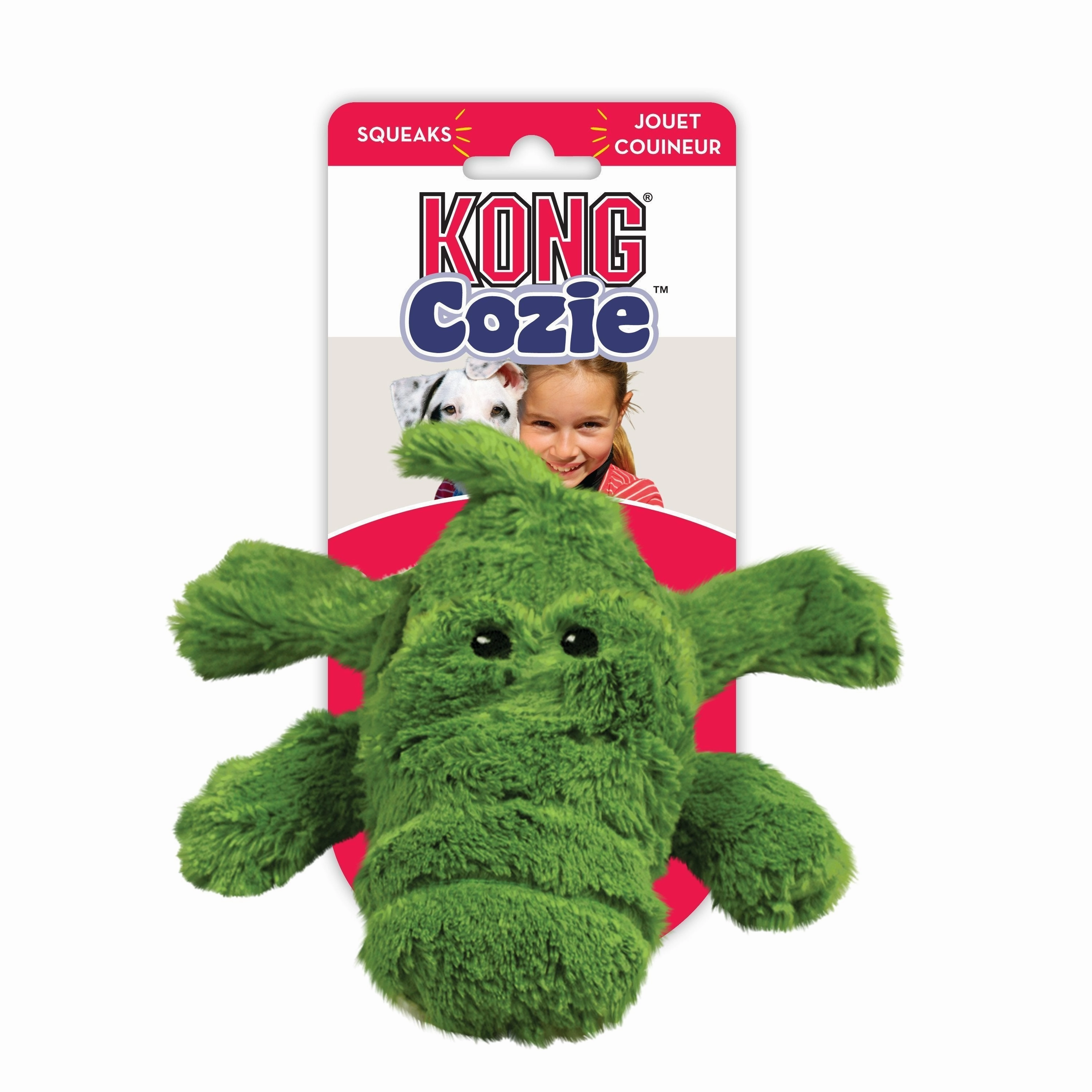 KONG Cozie Ali Alligator Medium Dog Toy