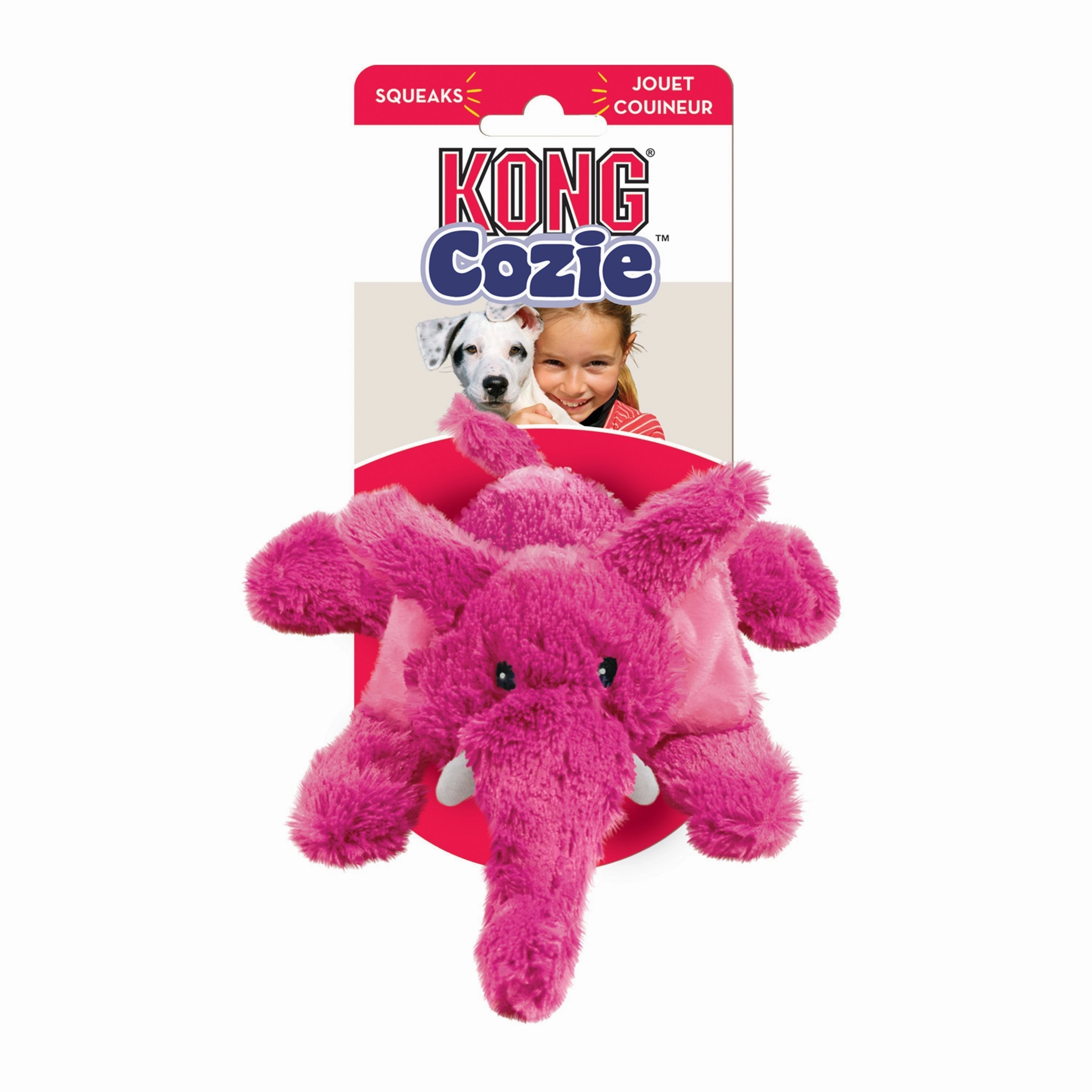 KONG Cozie Elmer Elephant Medium Dog Toy