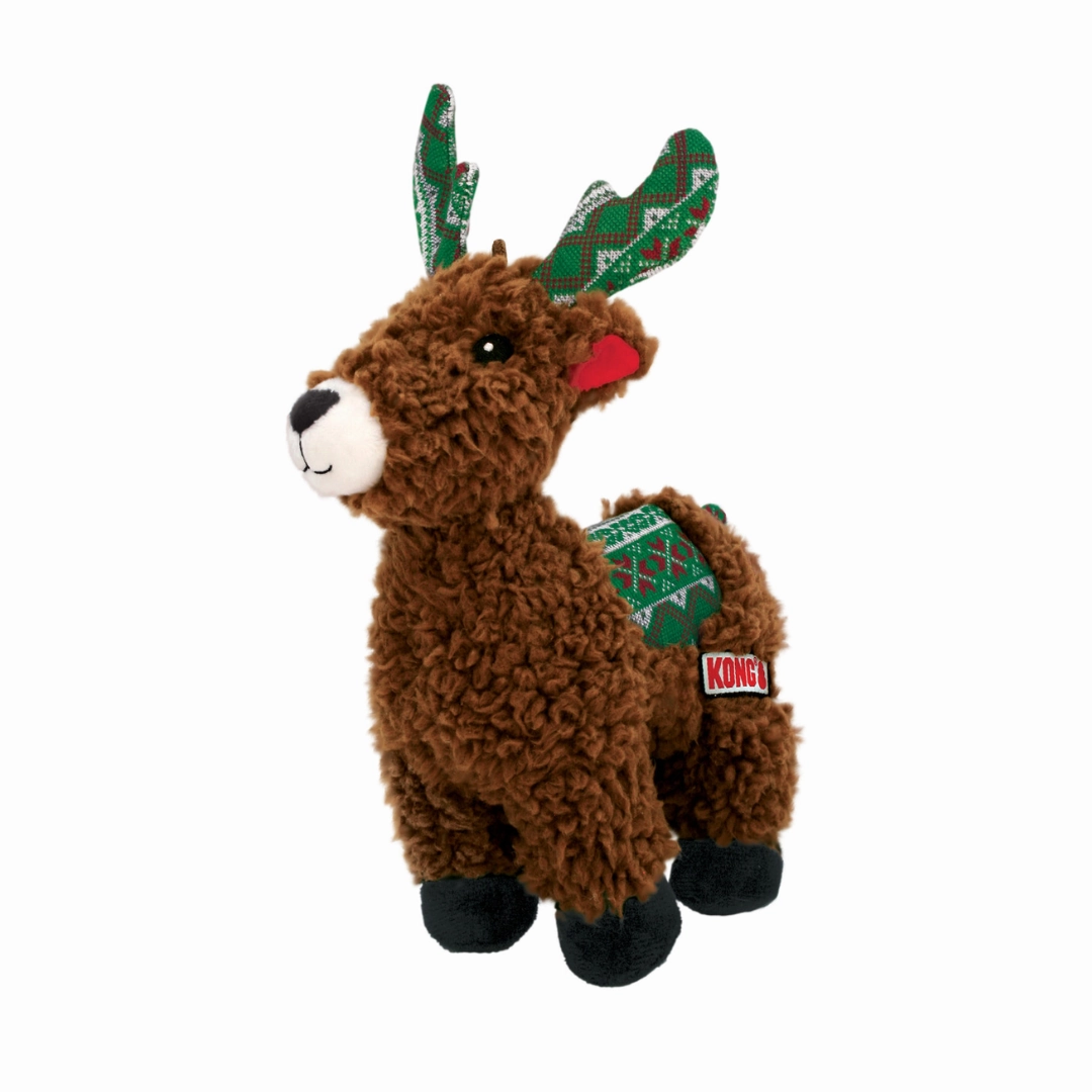 Kong Holiday Sherps Reindeer Dog Toy