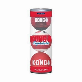 KONG Signature Balls 4pk Assorted Medium