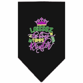 Laissez Les Bons Temps Rouler Screen Print Mardi Gras Bandana in Many Colors