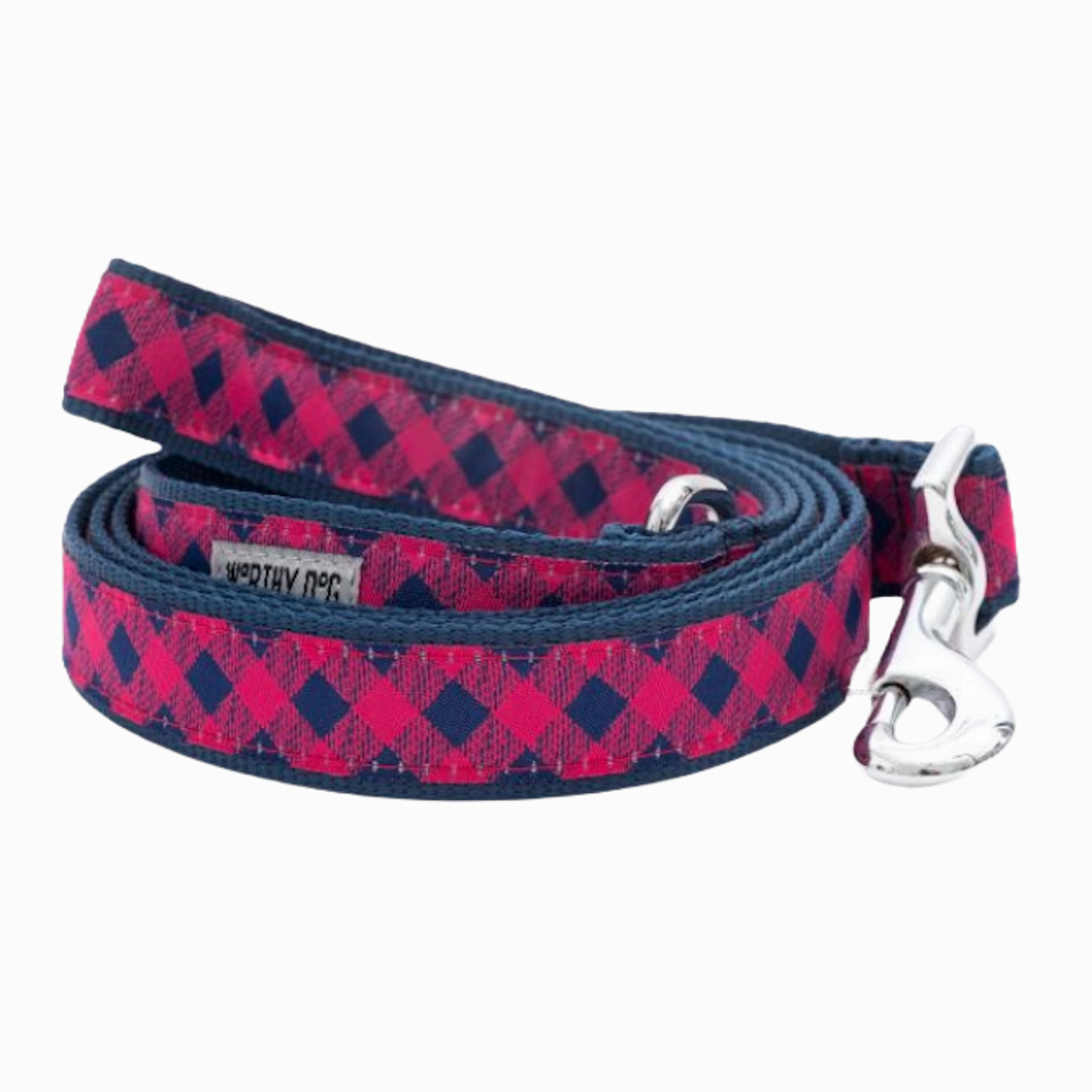 Leash | Bias Buffalo Plaid Pink & Navy