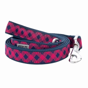 Leash | Bias Buffalo Plaid Pink & Navy