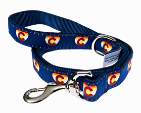 Leash | Colorado Flag Rainbow Hearts