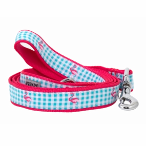 Leash | Gingham Flamingos