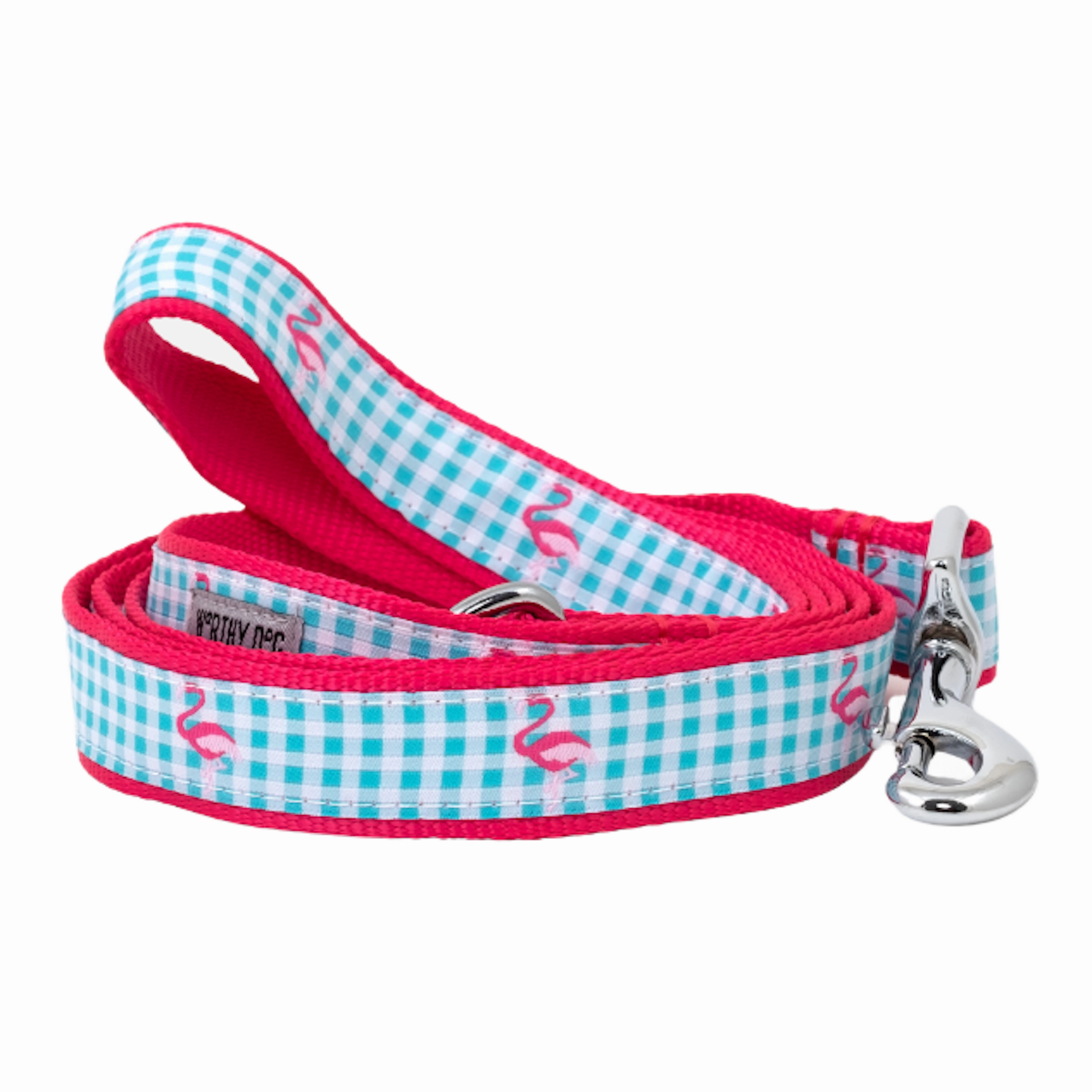 Leash | Gingham Flamingos