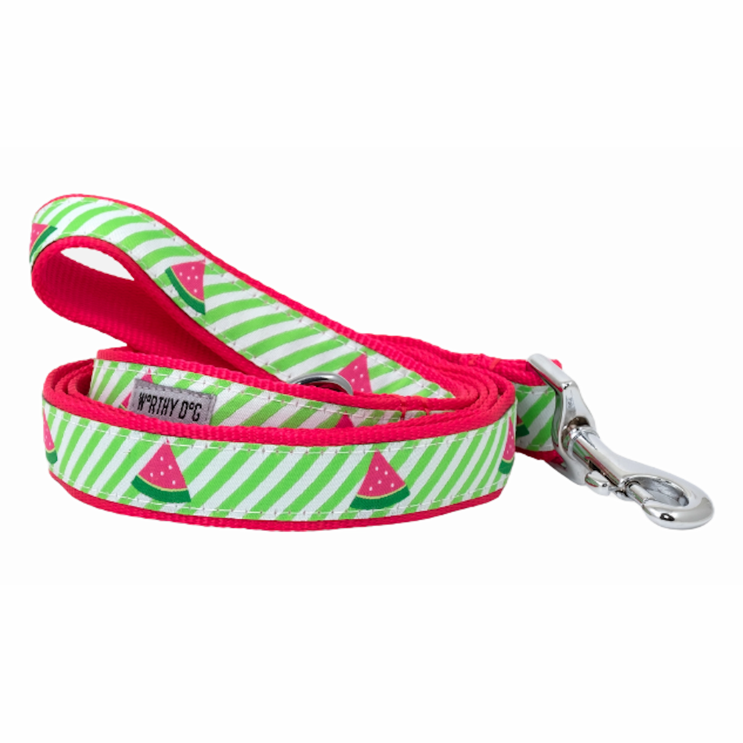 Leash | Green Stripe Watermelon