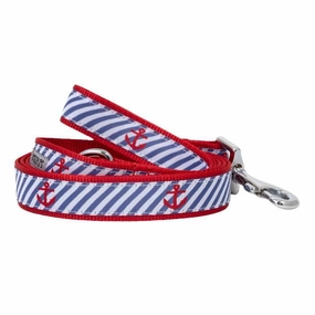 Leash | Navy Stripe Anchors