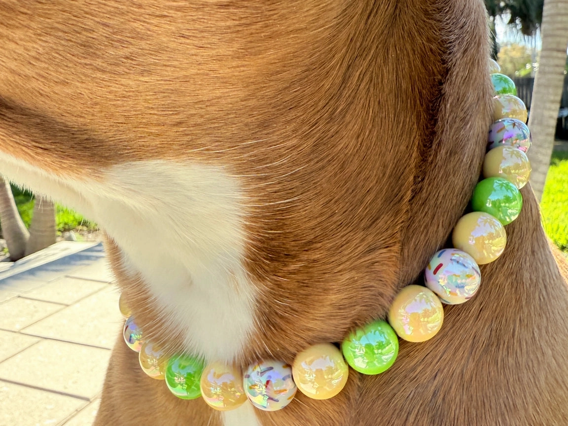 Lemon-Lime Fiesta! Beaded Collar
