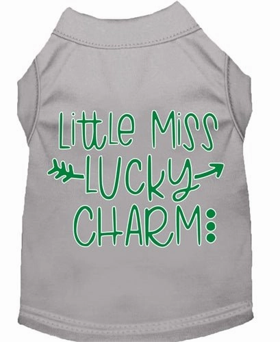 Little Miss Lucky Charm Screen Print Dog Shirt in Many Colors