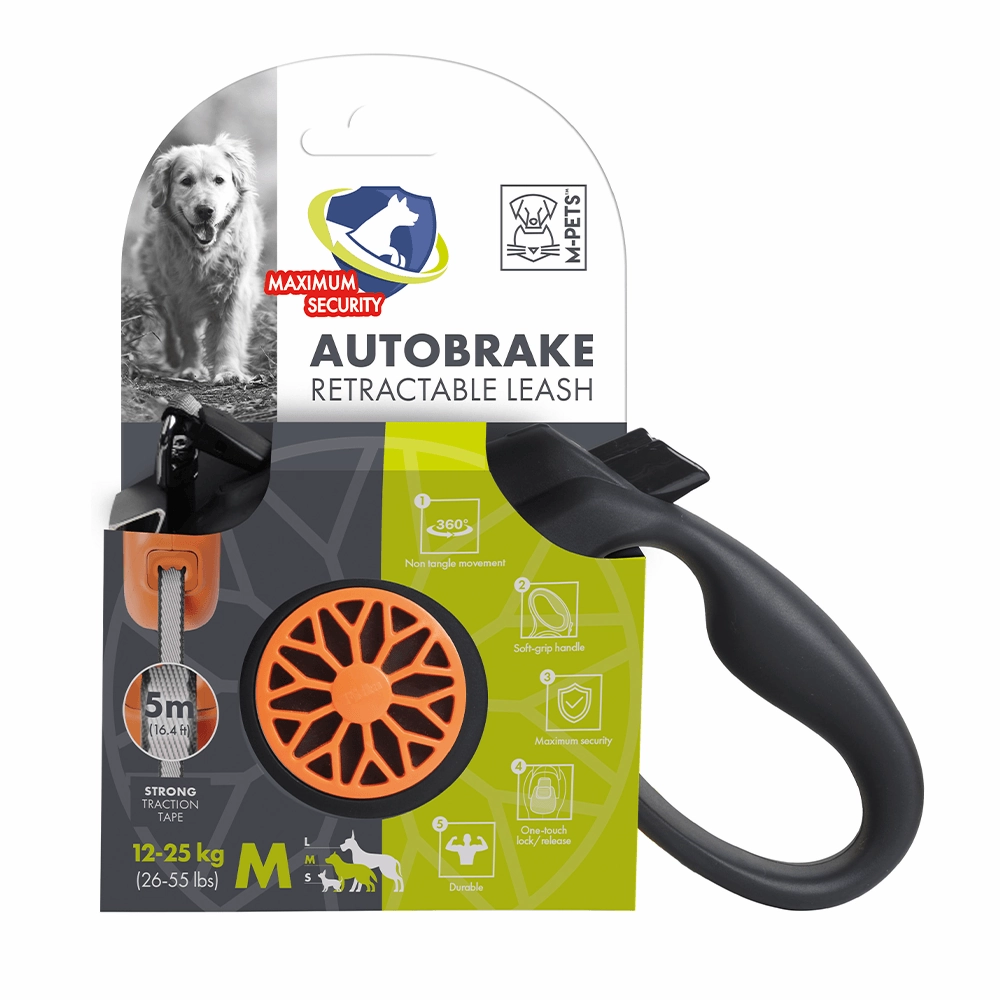 M-PETS Autobrake Retractable Leash
