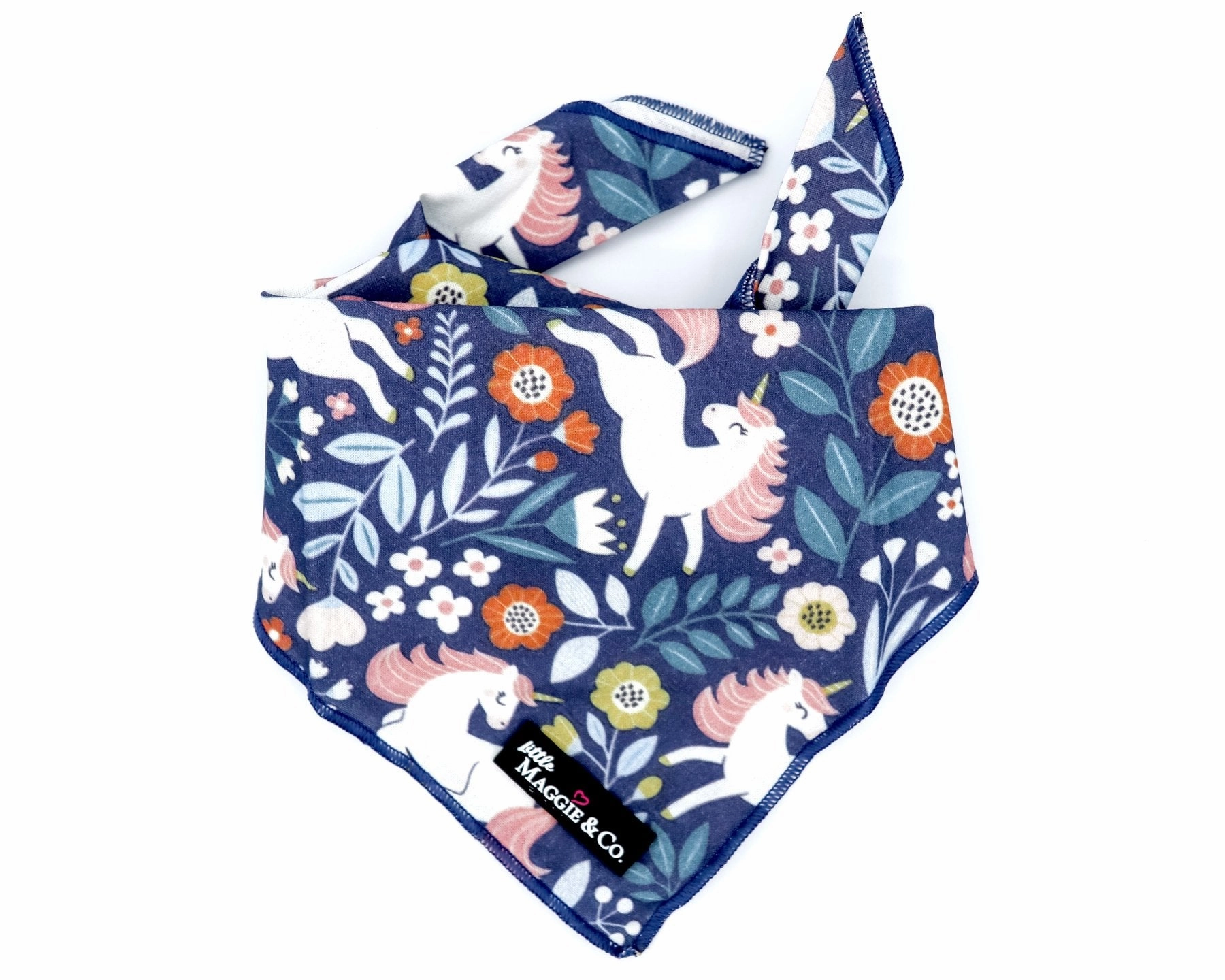 Maggie and Co. Cotton Bandana: Unicorn Dreams
