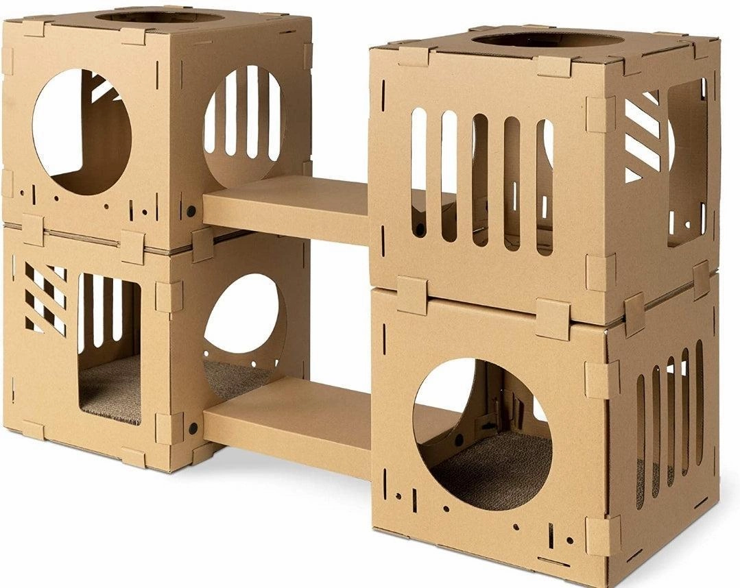 Modular Cardboard Cat & Rabbit House