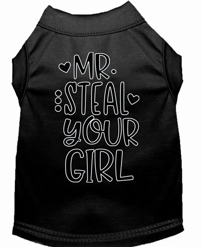 Mr. Steal your Girl Screen Print Dog Shirt in Many Colors