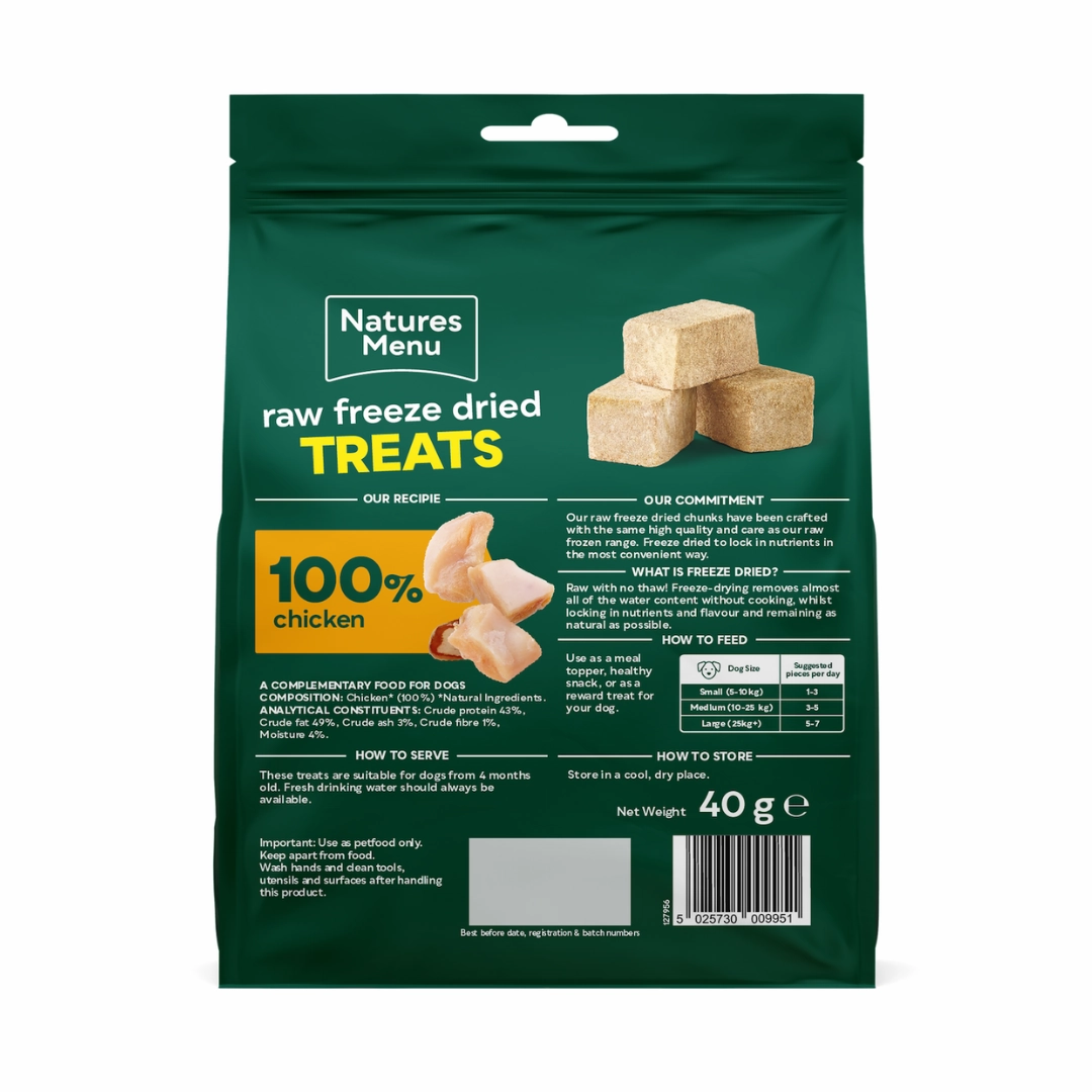 Natures Menu Raw Freeze Dried Chicken Chunks