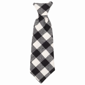 Neck Tie | Black & Off-White Buffalo Check