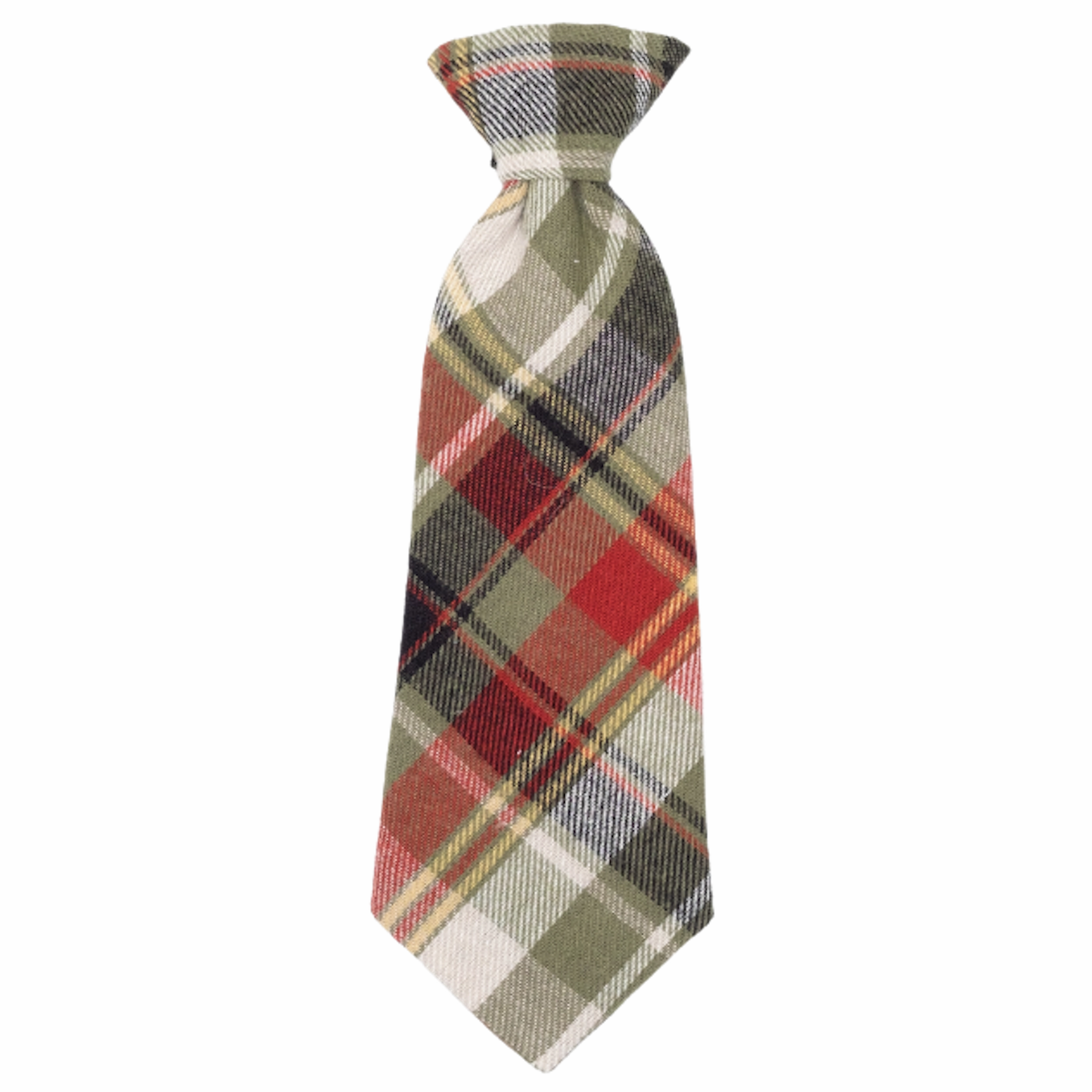 Neck Tie | Light Olive Plaid
