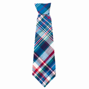 Neck Tie | Madras Blue Plaid