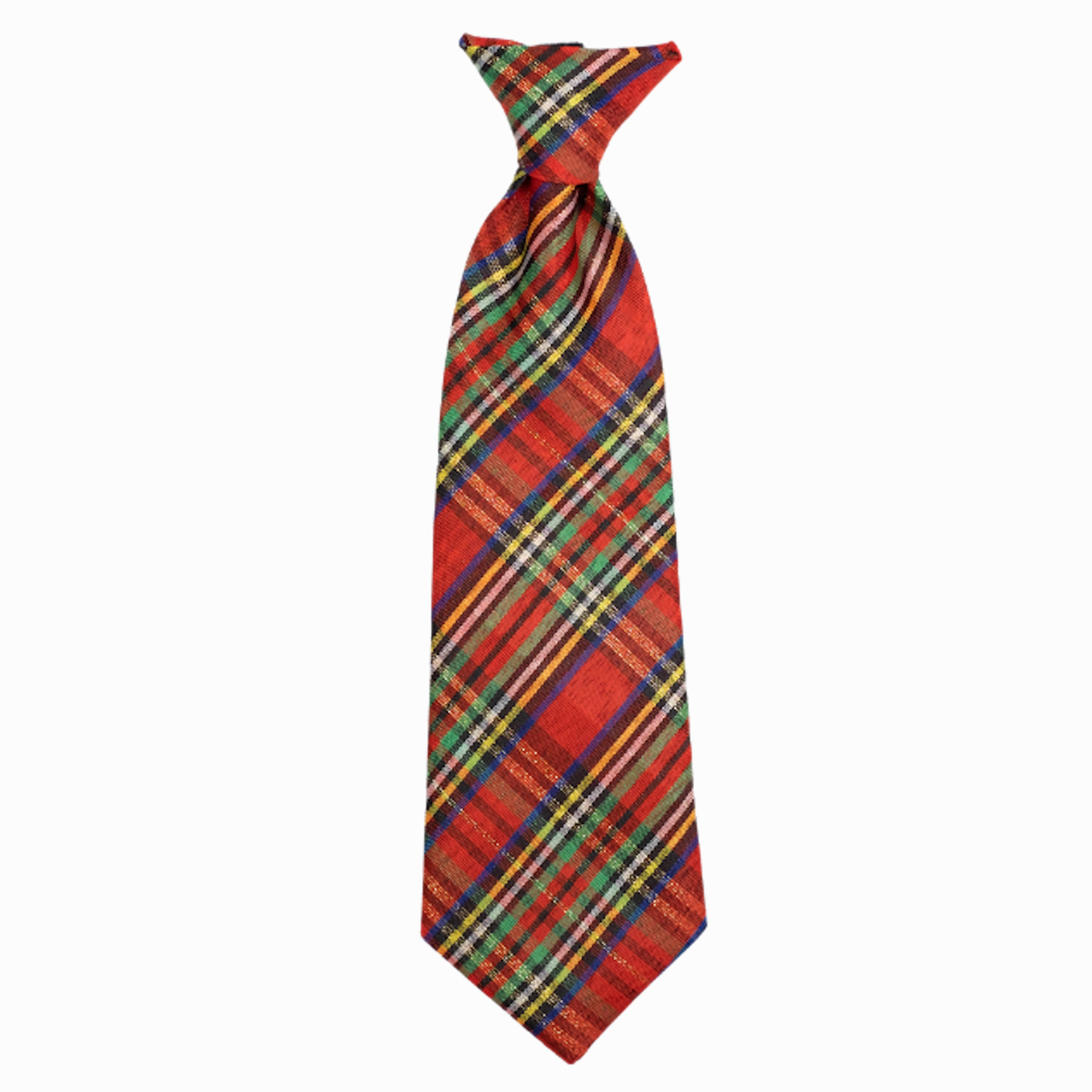 Neck Tie | Red Lurex Plaid