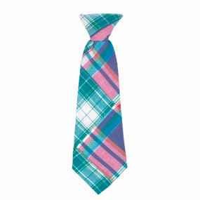 Neck Tie | Turquoise Patch Madras Plaid