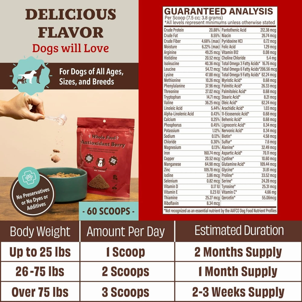 Nutrient-Dense Boost - Antioxidant Berry Dog Meal Topper
