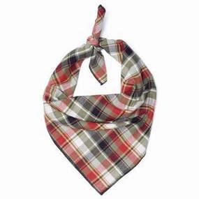 Olive Multi Plaid Bandana
