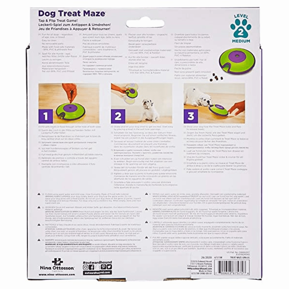 Outward Hound Nina Ottosson Treat Maze Puzzle for Dogs (Level 2 Intermediate)