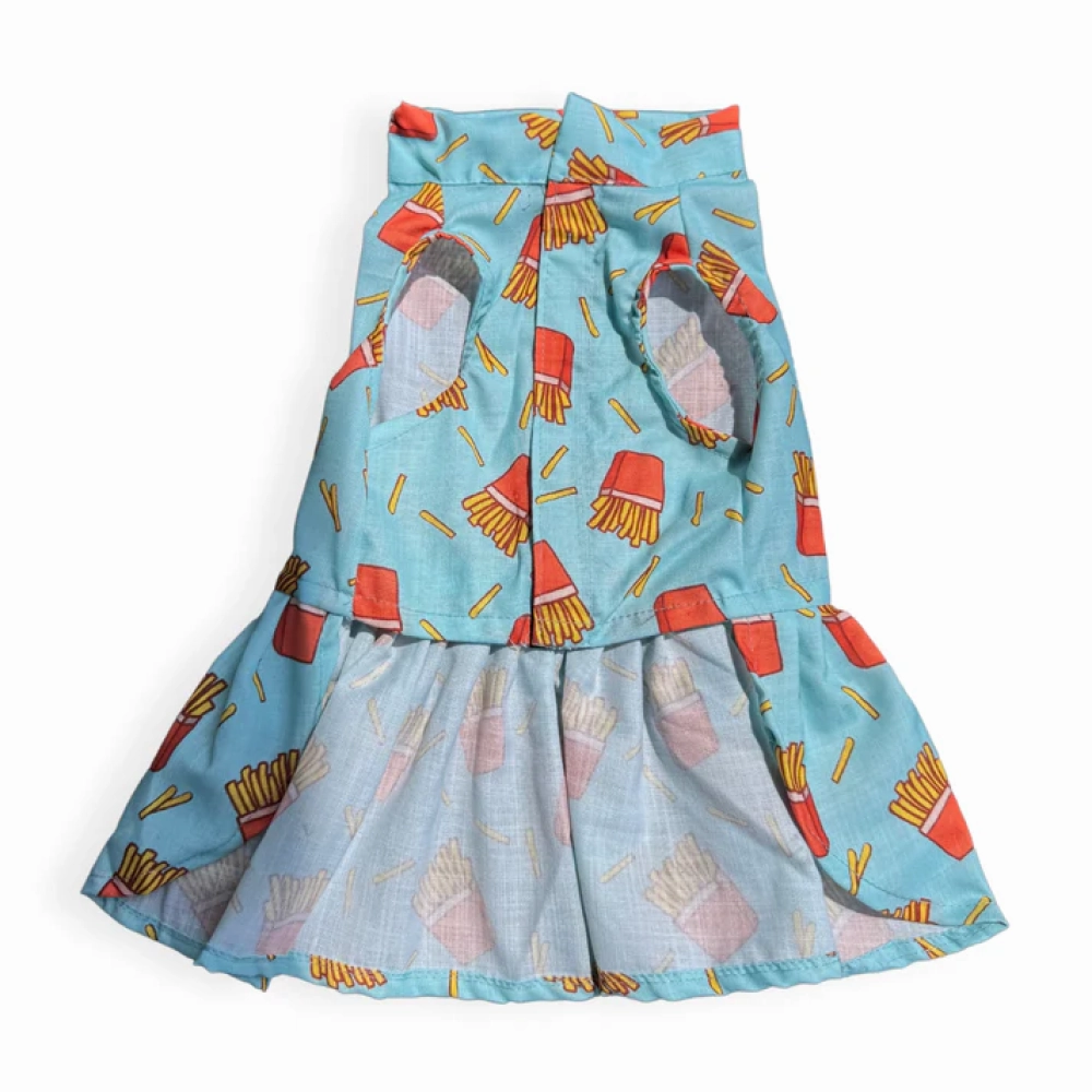 Pawgypets Fries Over Guys Dress for Dogs (Blue)