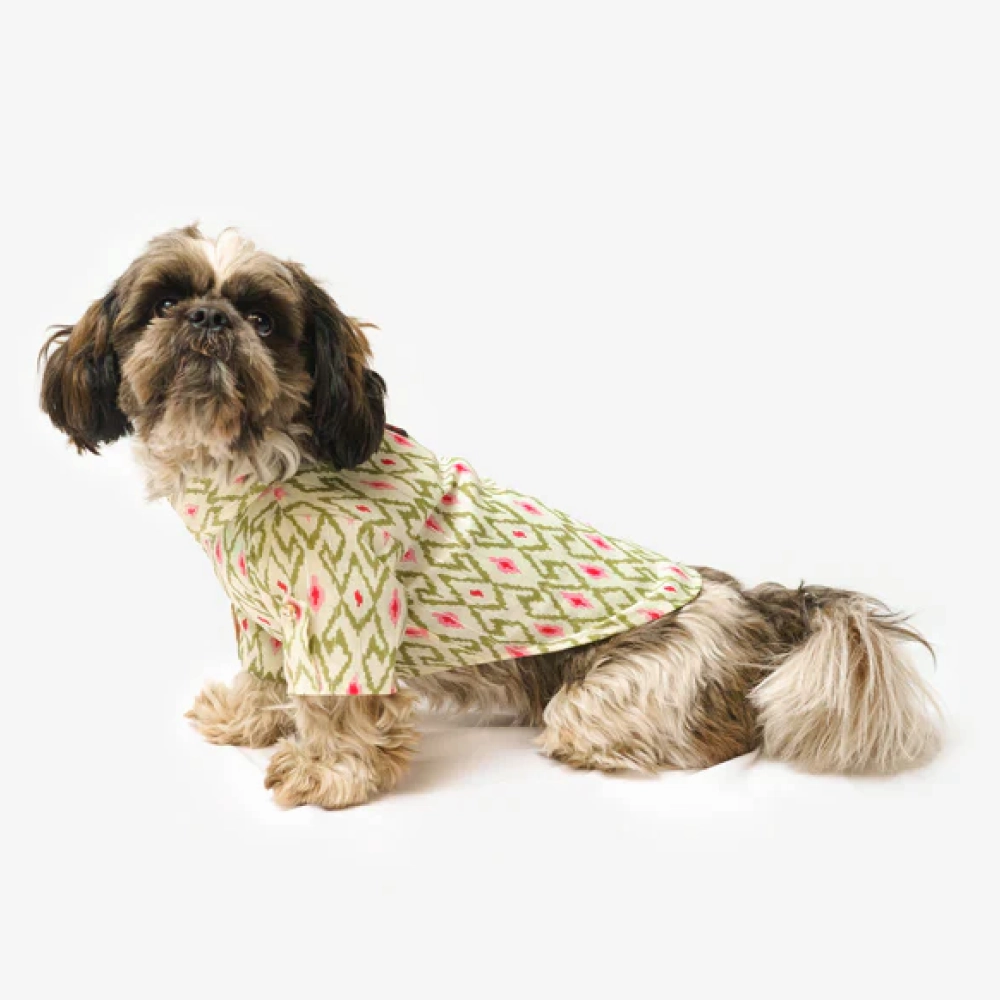 Pawgypets Heritage Summer Kurta for Dogs and Cats (Off White with Pink)