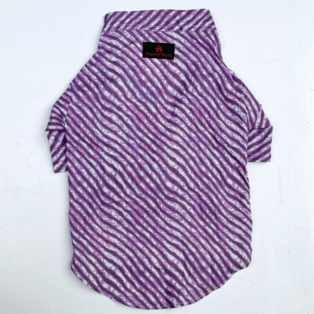 Pawgypets Lehriya Kurta for Dogs and Cats (Purple)