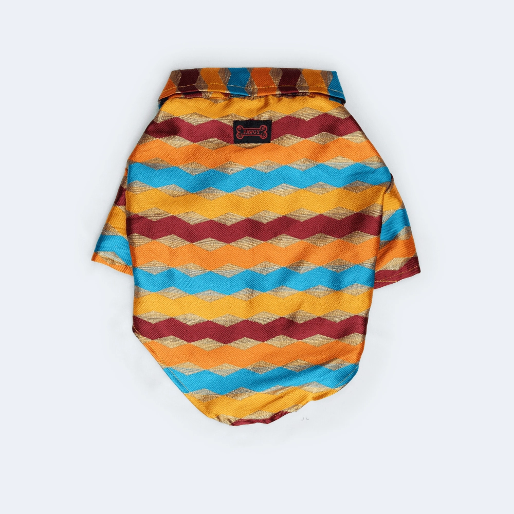 Pawgypets Occasion Wear Shirt for Dogs and Cats (Multi Stripe)